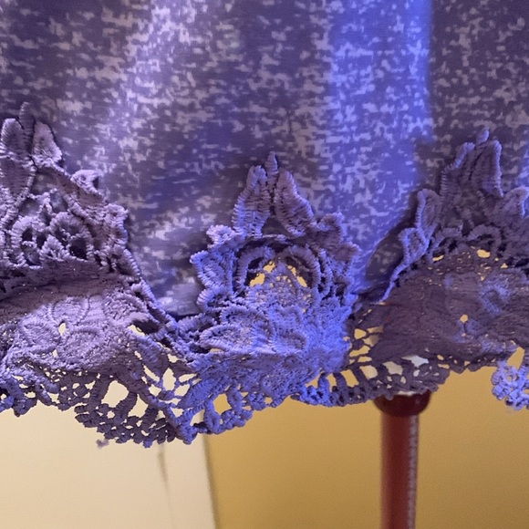 Women Gradient Printed V Neck Short Sleeve T Shirts Button Pullover - Picture 3 of 8